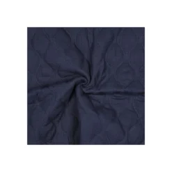 Tissu double gaze matelassé uni Ondi - bleu marine