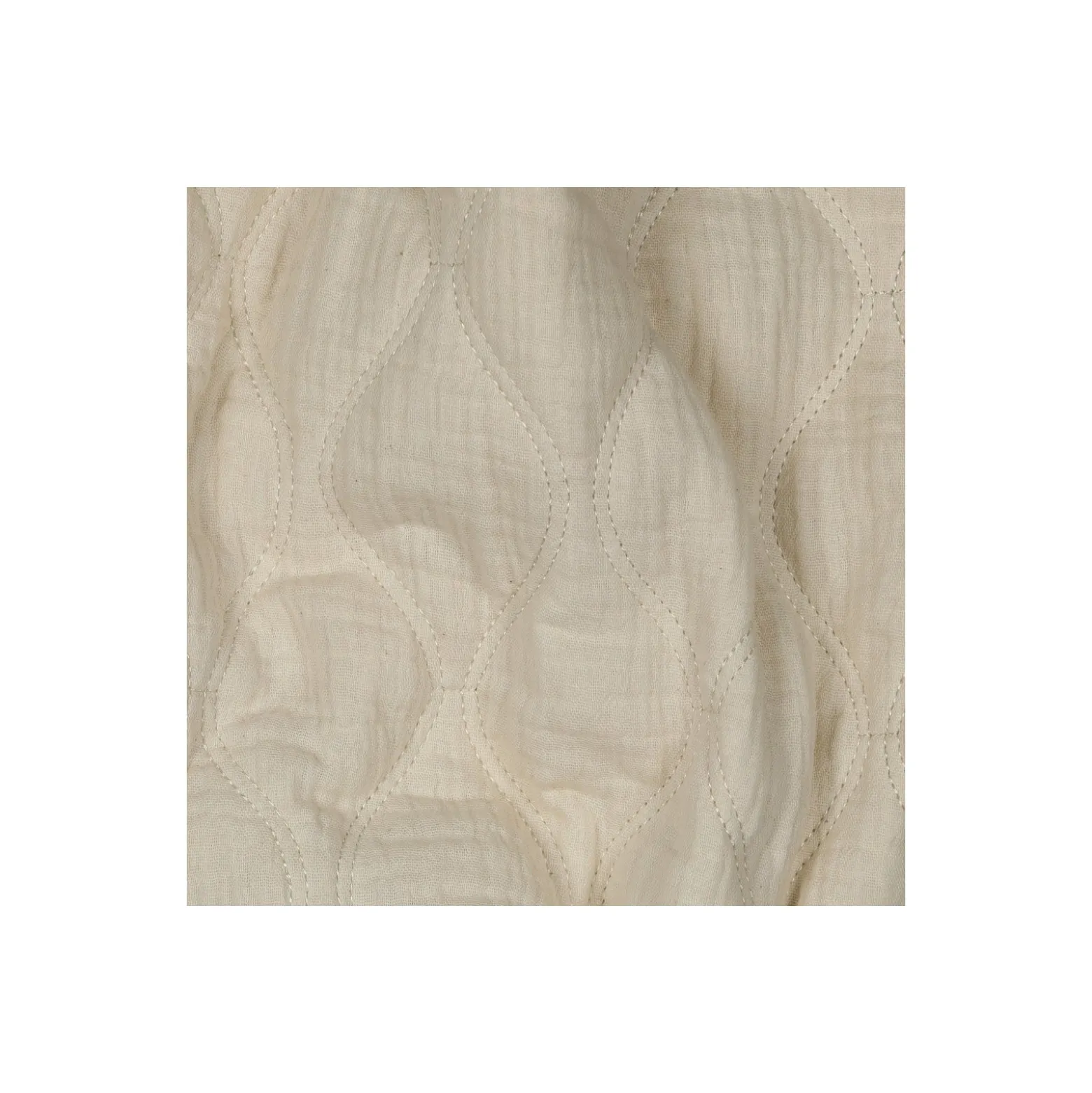 Tissu double gaze matelassé uni Ondi - écru