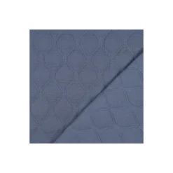Tissu double gaze matelassé uni Ondi - bleu jean