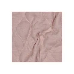 Tissu double gaze matelassé uni Ondi - rose poudré