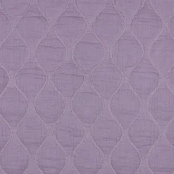 Tissu double gaze matelassé uni Ondi - lilas