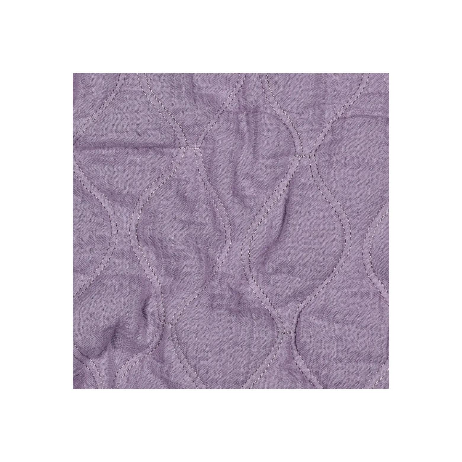 Tissu double gaze matelassé uni Ondi - lilas