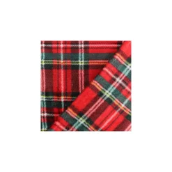 Tissu Doudou écossais Abelforth - rouge