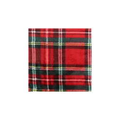 Tissu Doudou écossais Abelforth - rouge
