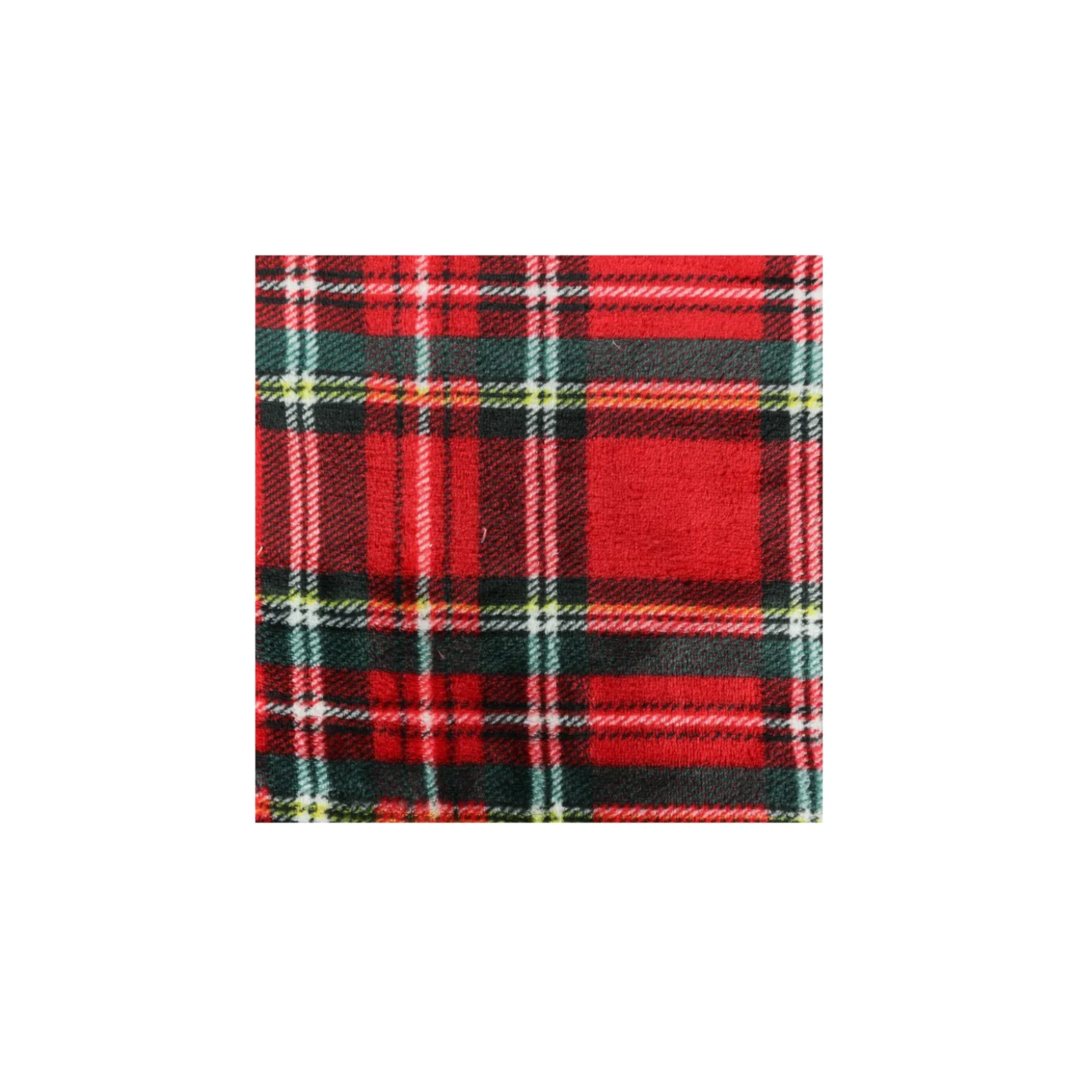 Tissu Doudou écossais Abelforth - rouge