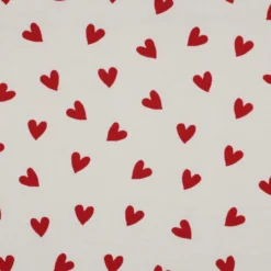 Tissu flanelle Poppy Hearts - écru