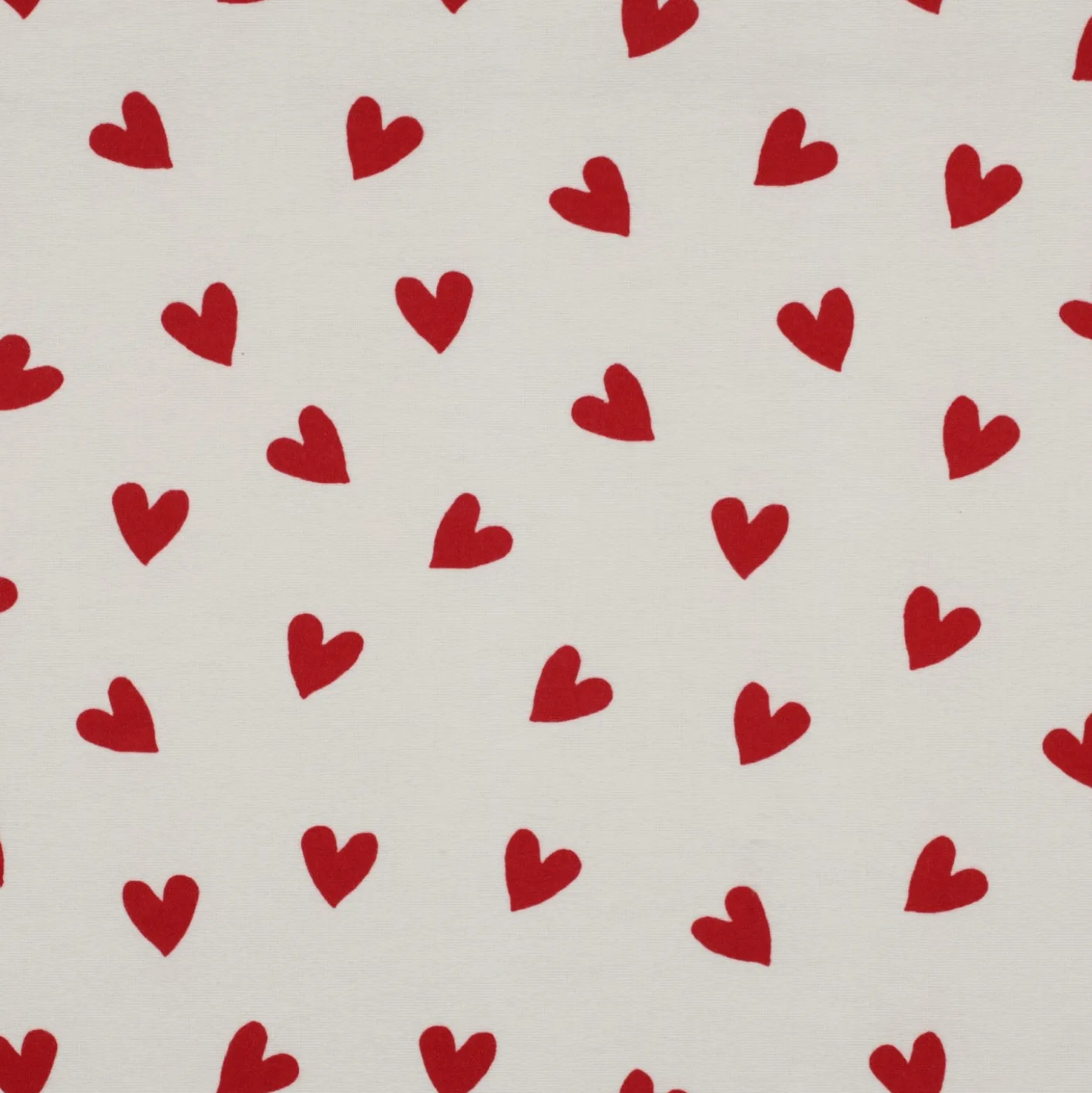 Tissu flanelle Poppy Hearts - écru