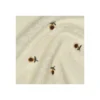 Tissu fourrure sherpa brodé Tournesol - écru