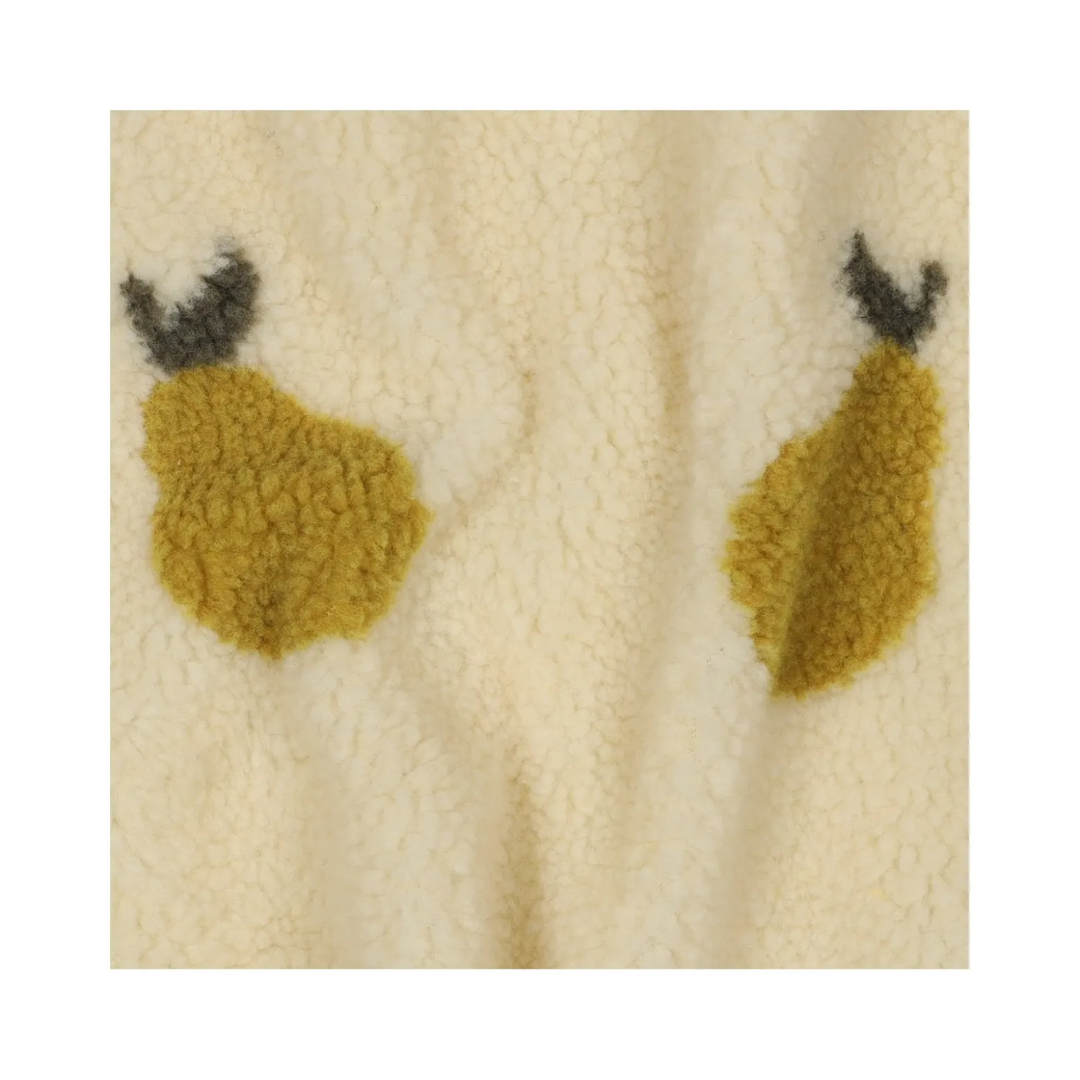 Tissu fourrure sherpa Poire - écru