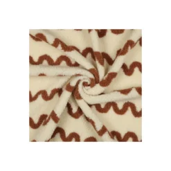 Tissu fourrure sherpa Waves - camel
