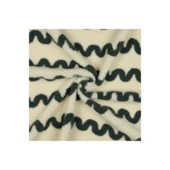 Tissu fourrure sherpa Waves - vert foncé