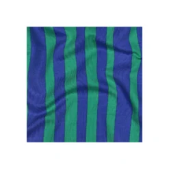 Tissu french terry Jennifer Bouron Stripes - bleu/vert