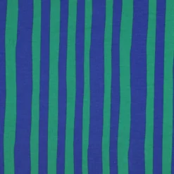 Tissu french terry Jennifer Bouron Stripes - bleu/vert