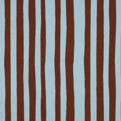 Tissu french terry Jennifer Bouron Stripes - bleu/marron