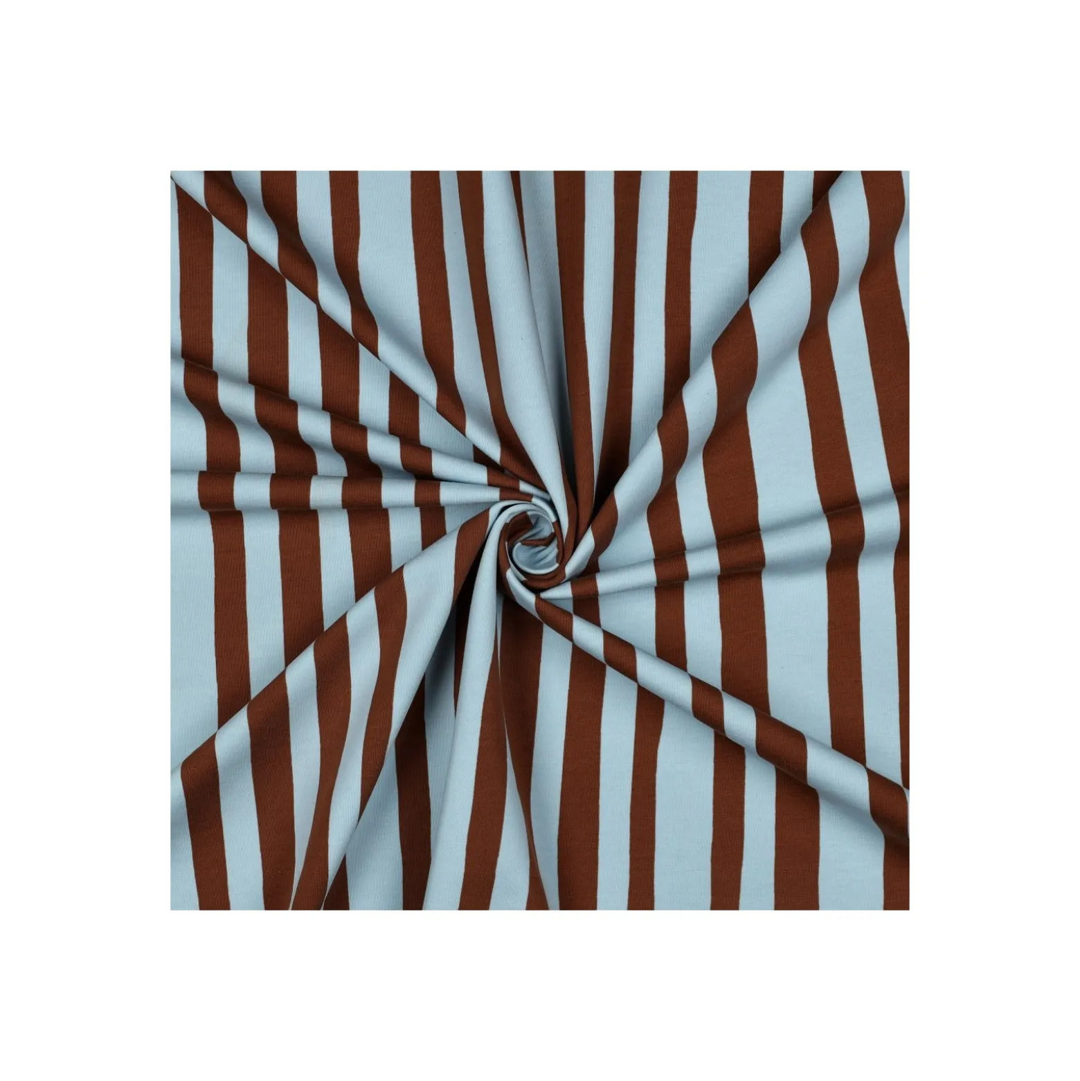 Tissu french terry Jennifer Bouron Stripes - bleu/marron