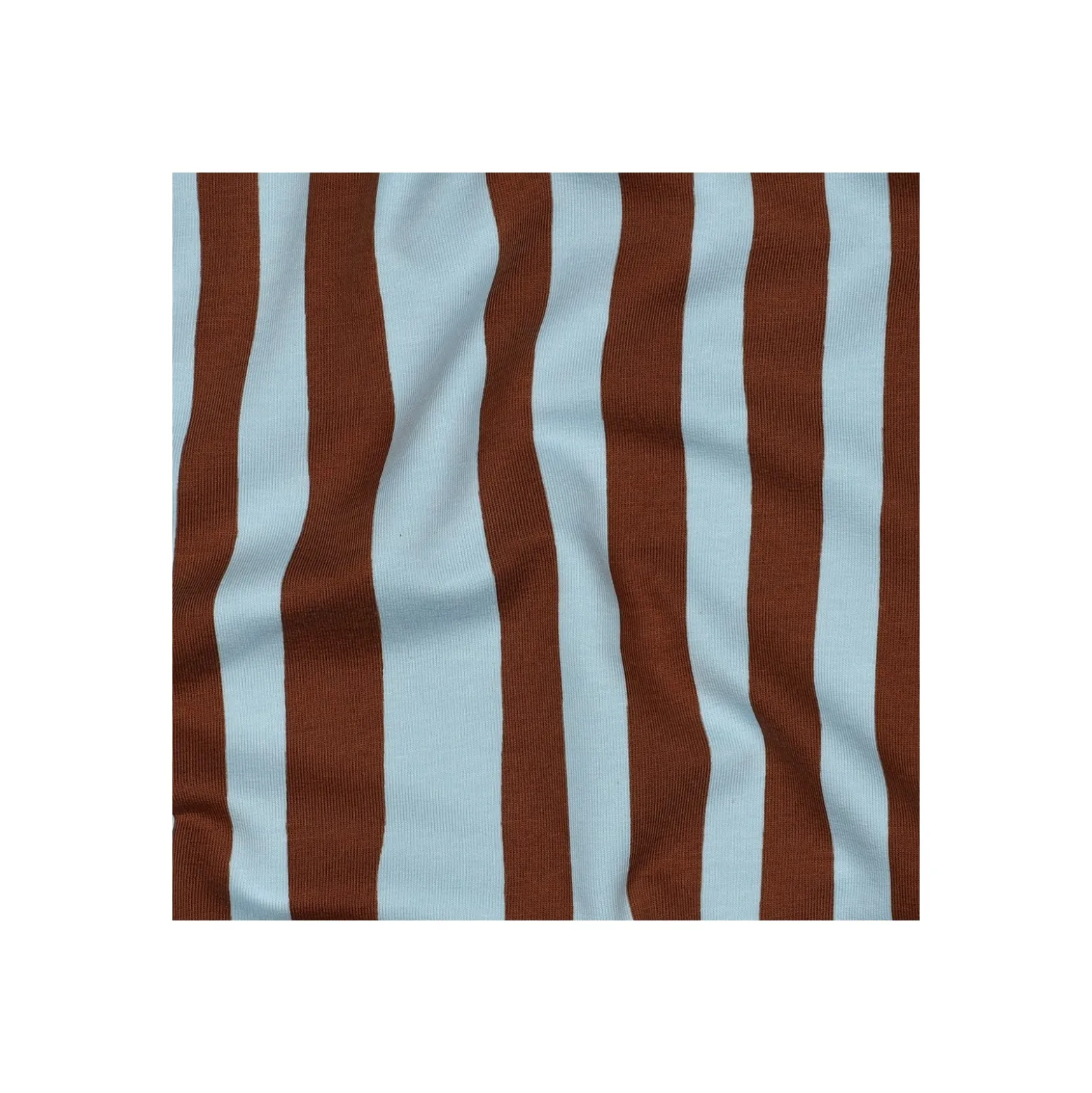 Tissu french terry Jennifer Bouron Stripes - bleu/marron
