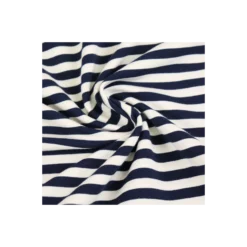Tissu french terry Marinière - bleu marine