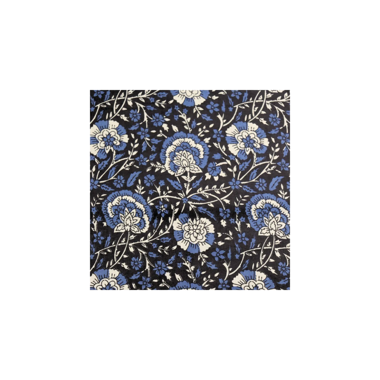 Tissu indien Agra - noir