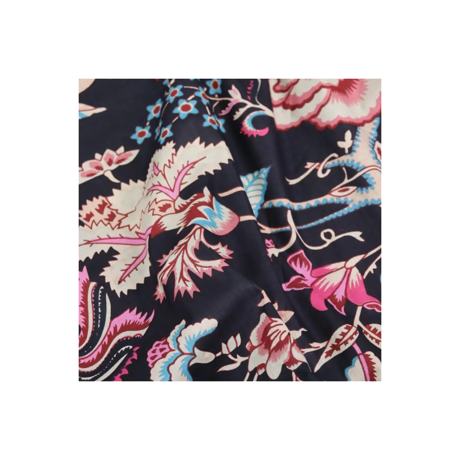 Tissu indien Ananda - noir