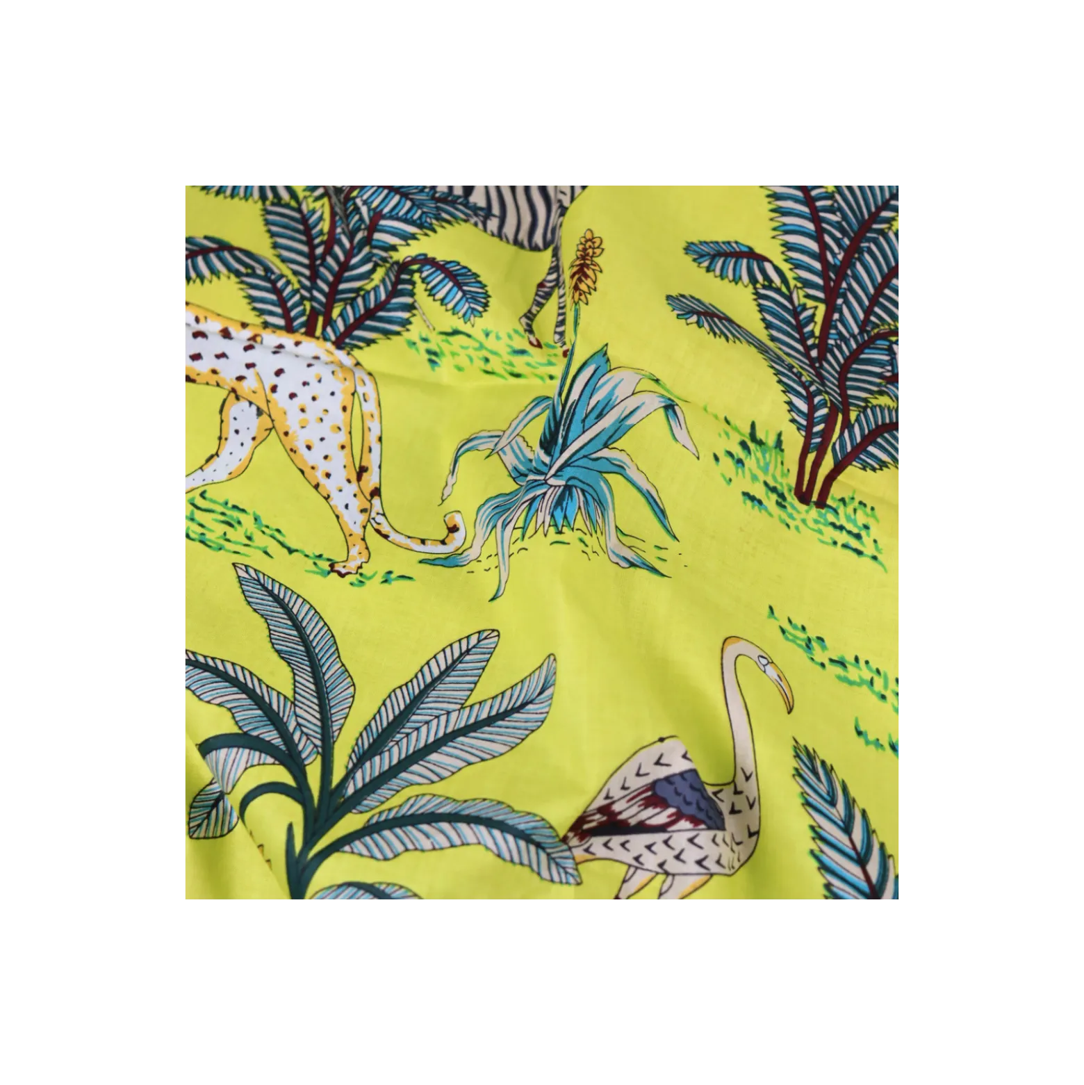 Tissu indien Citra - vert anis
