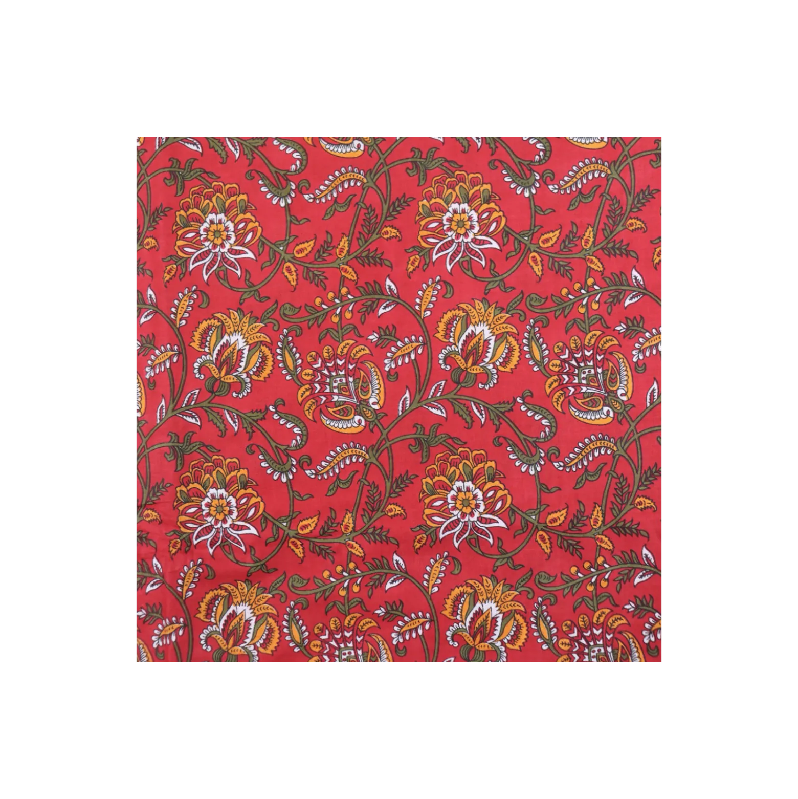 Tissu indien Gaya - rouge