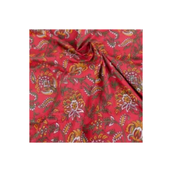 Tissu indien Gaya - rouge