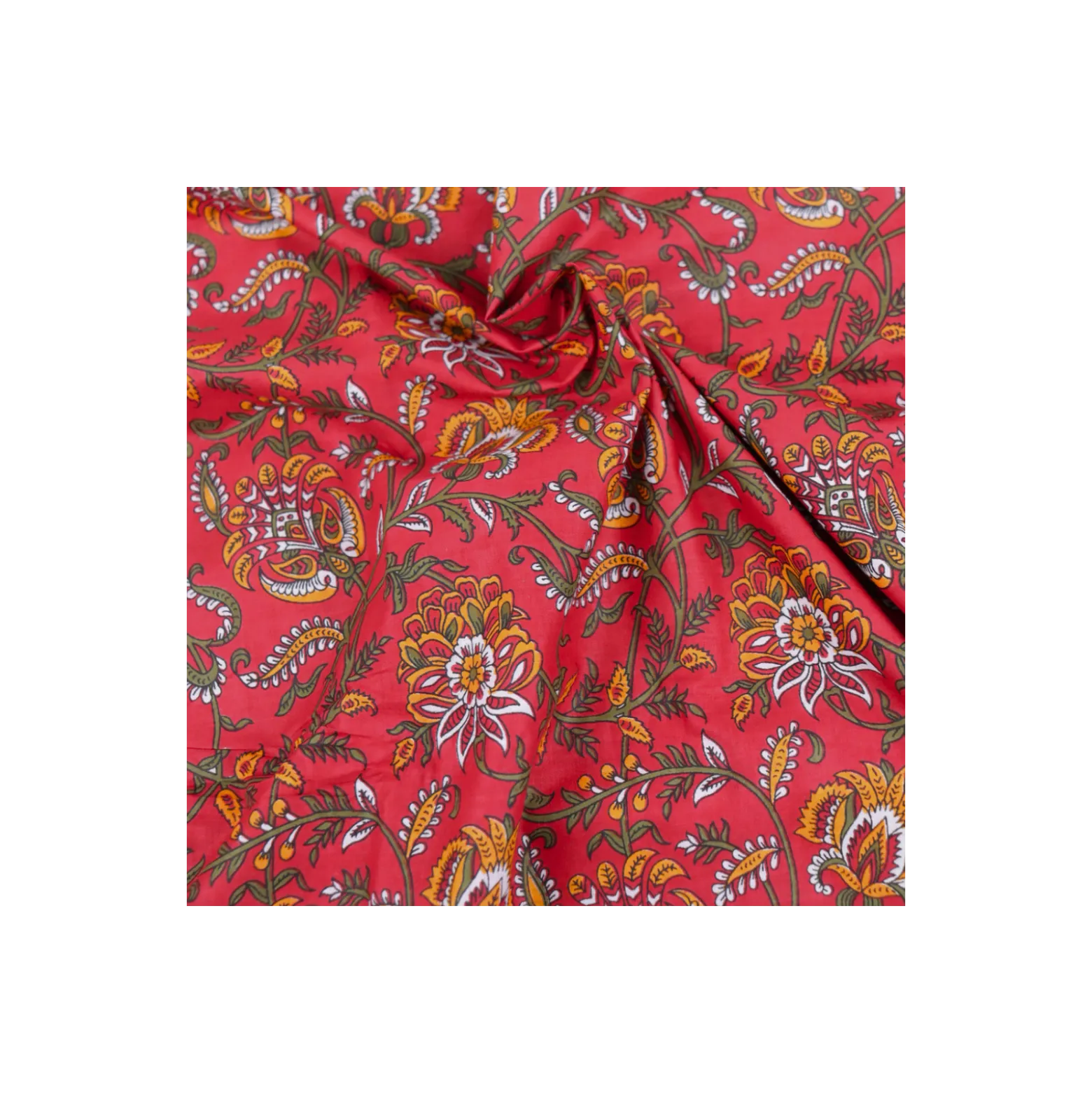 Tissu indien Gaya - rouge