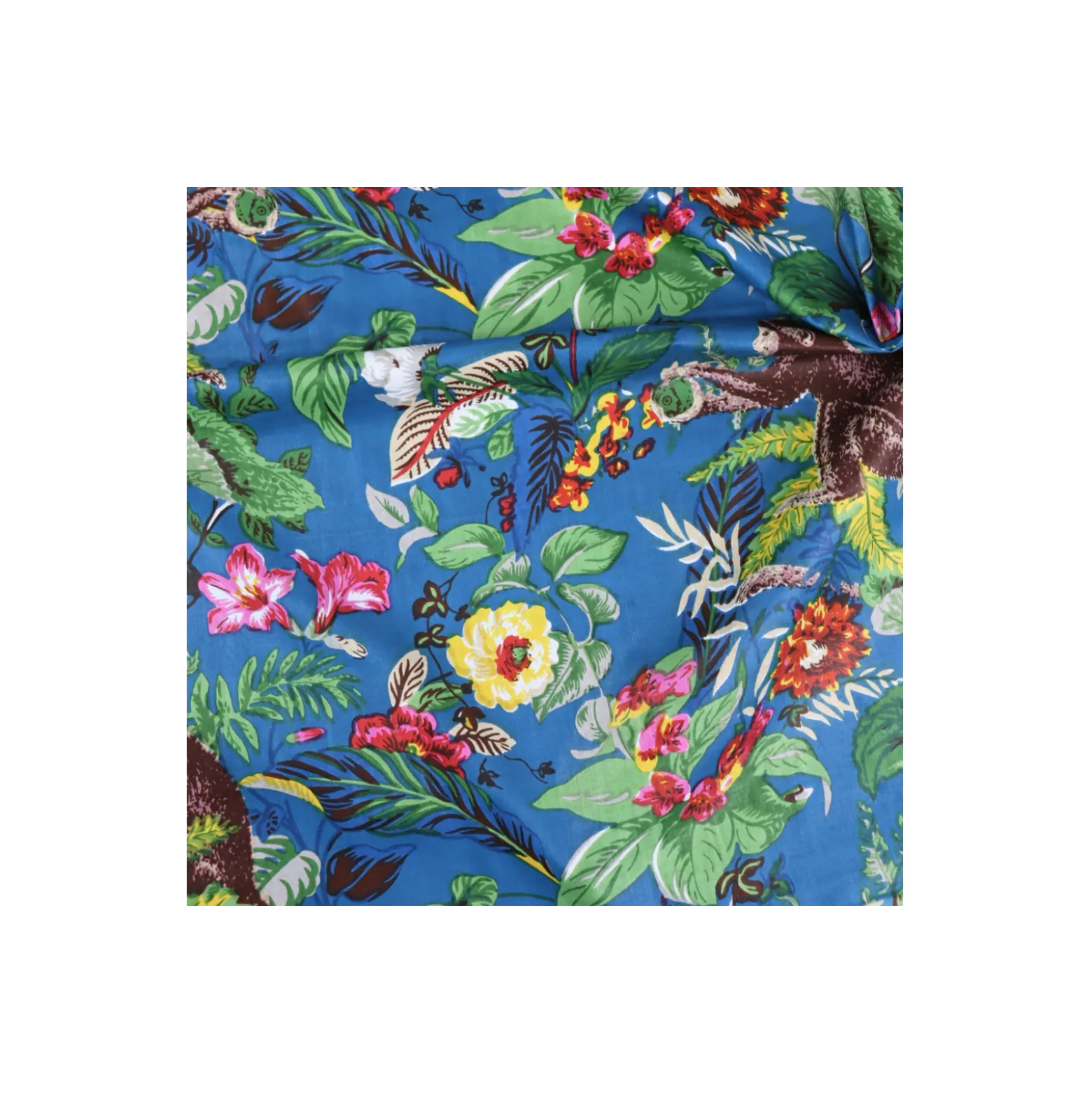 Tissu indien Kalpana - bleu canard