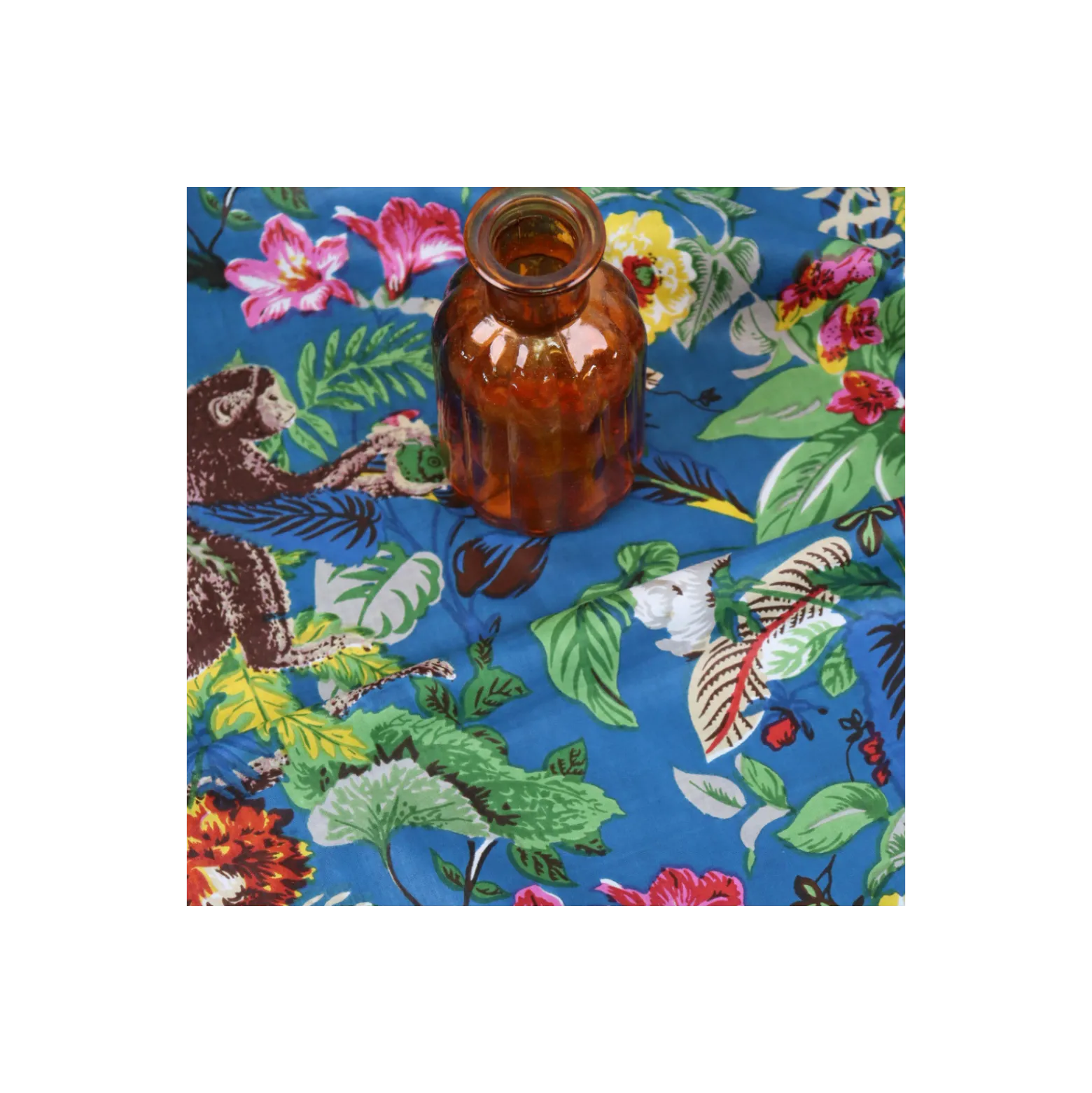 Tissu indien Kalpana - bleu canard