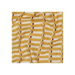 Tissu indien Kovalam - jaune moutarde