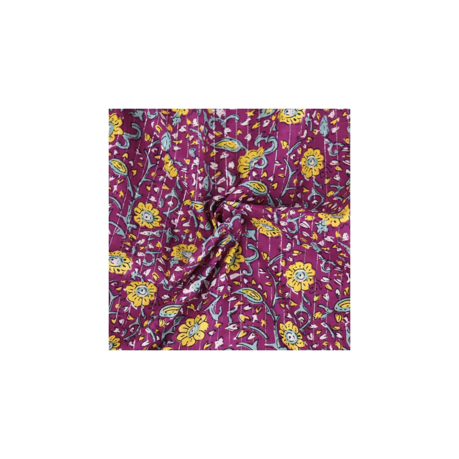 Tissu indien lurex Alwar - bordeaux