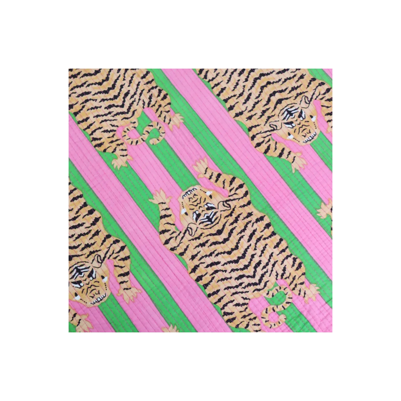 Tissu indien matelassé Tigre