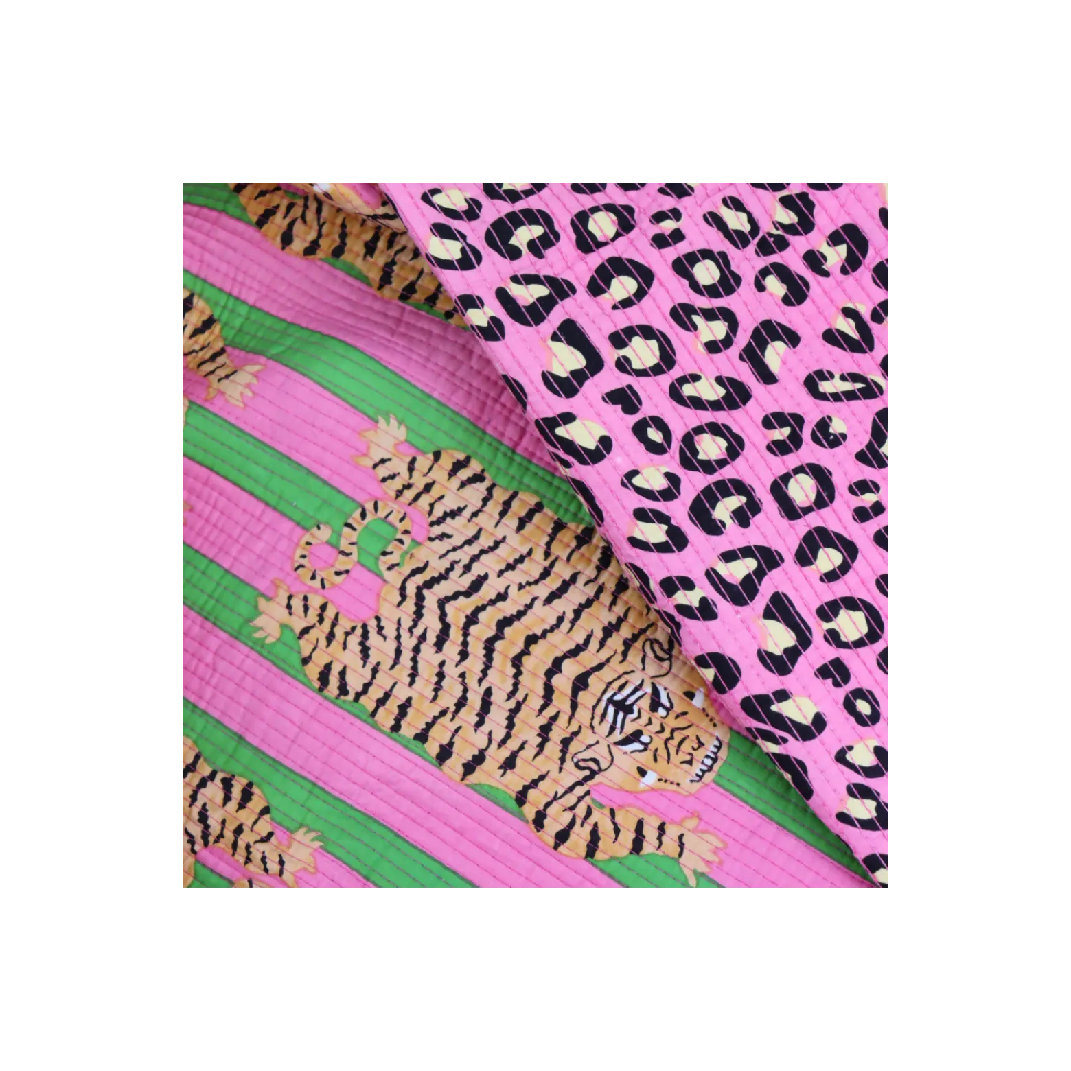 Tissu indien matelassé Tigre