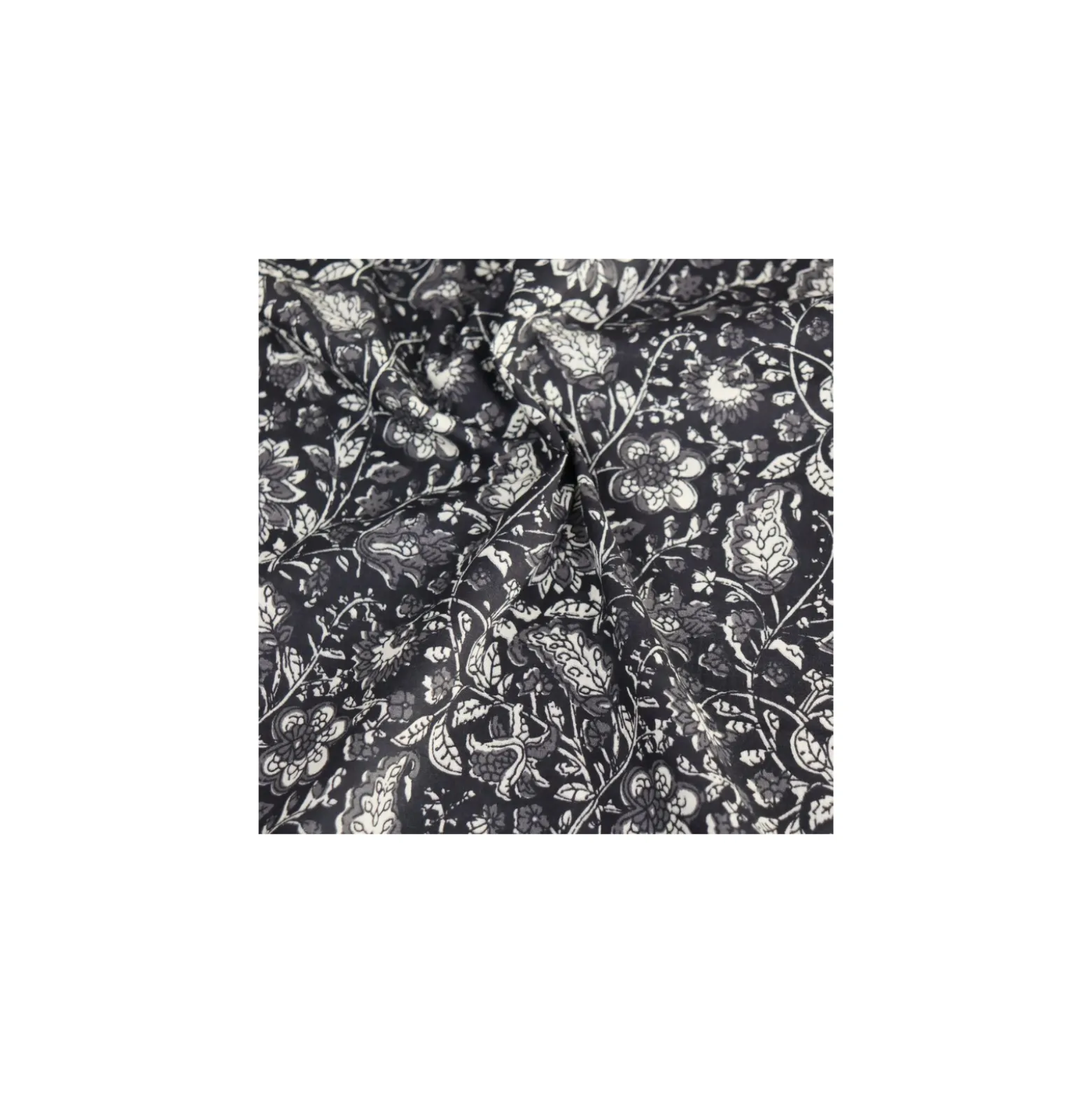 Tissu indien Mattur - noir