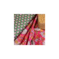 Tissu indien Naldehra - rose