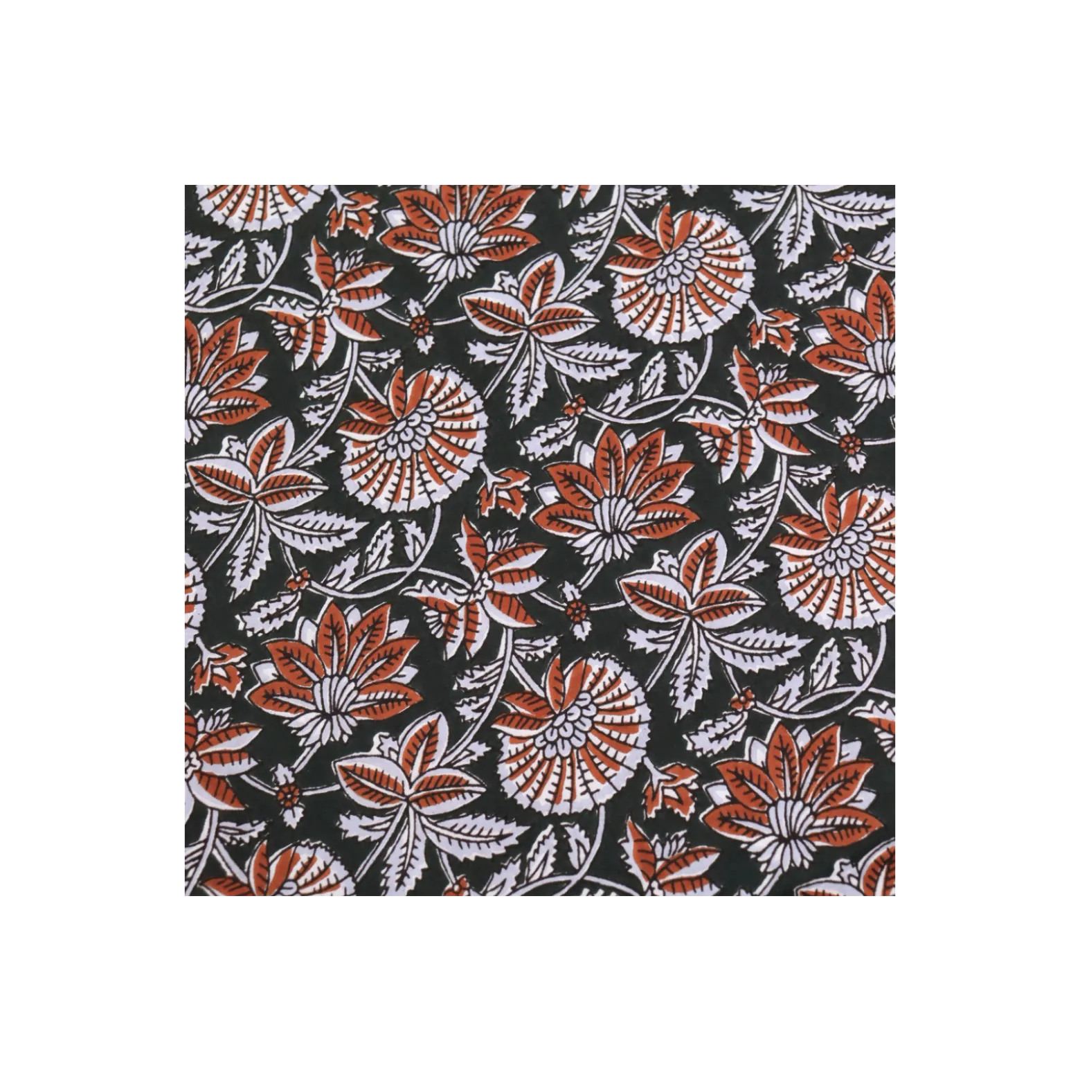 Tissu indien Nutan - vert foncé