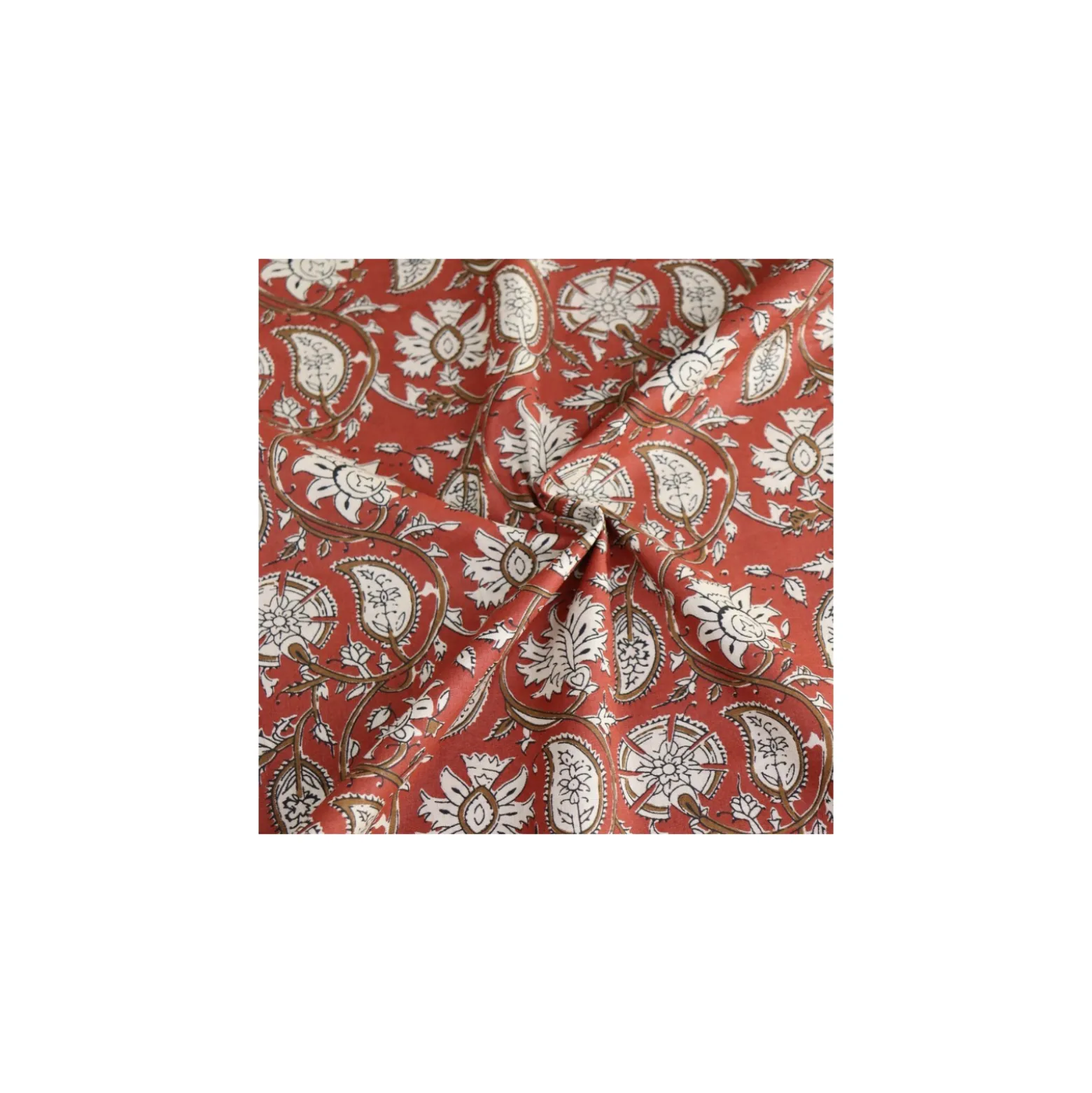 Tissu indien Raghura - terracotta