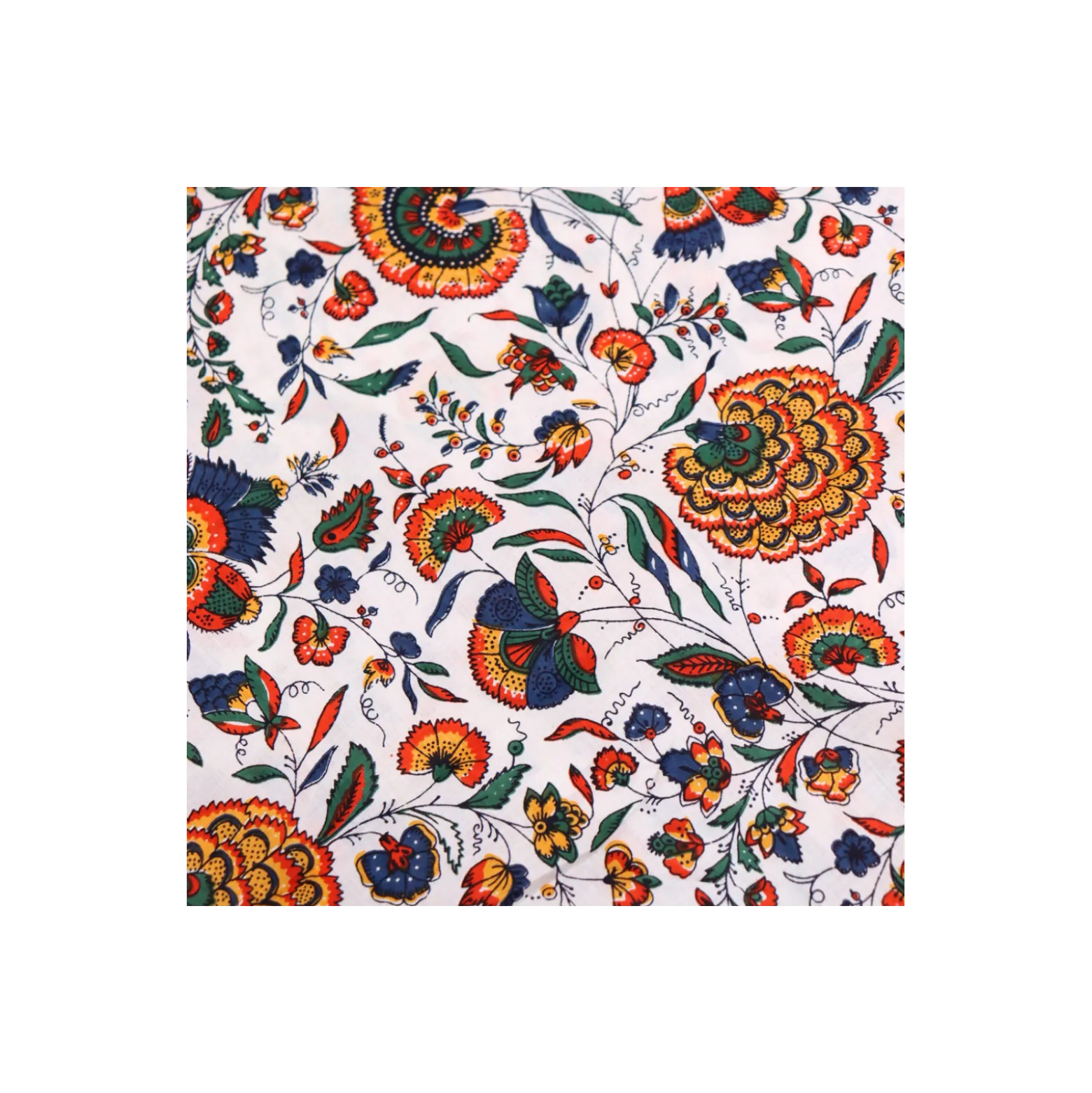 Tissu indien Rani - blanc