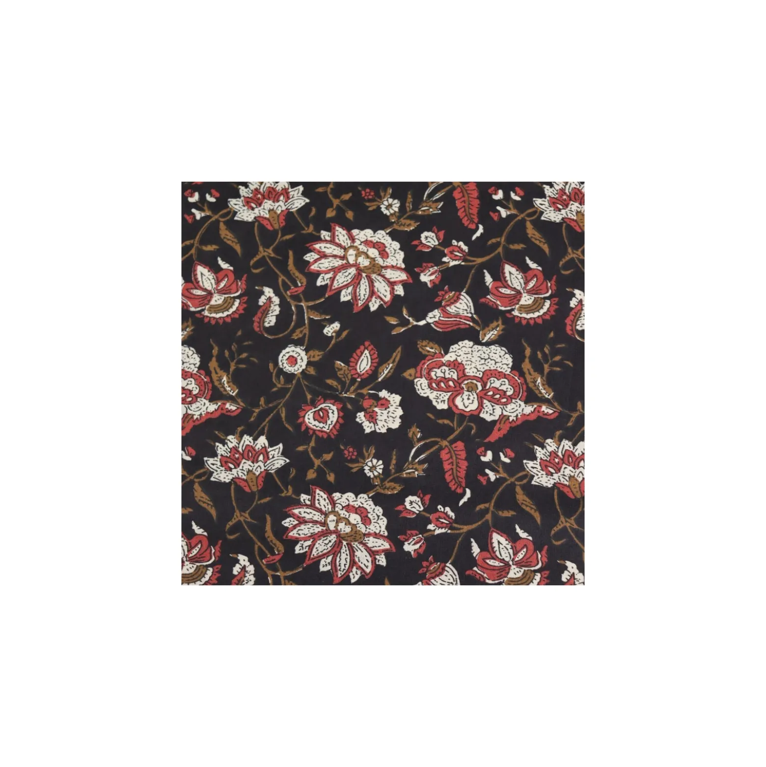 Tissu indien Sual - noir
