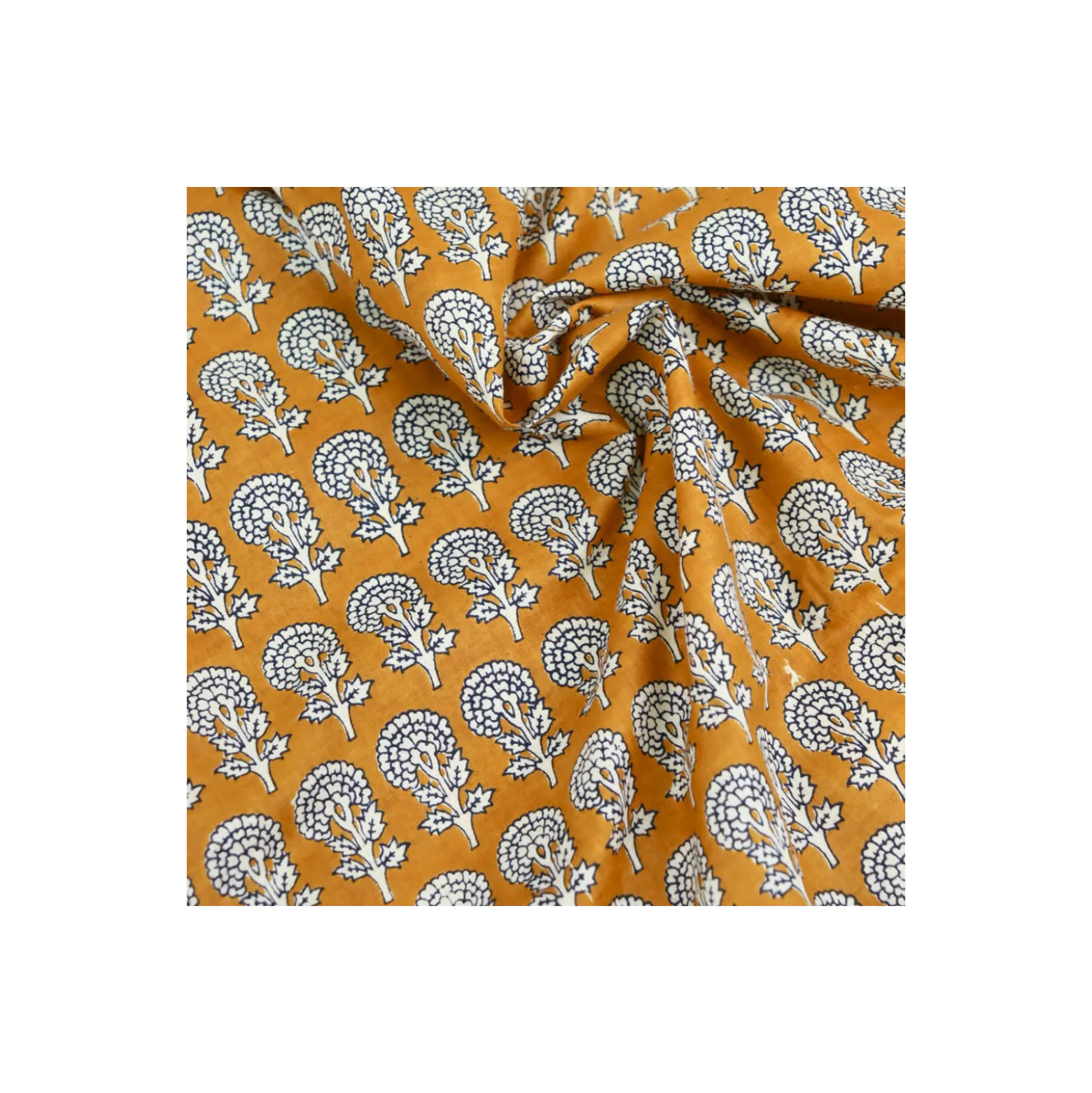 Tissu indien Uma - ocre