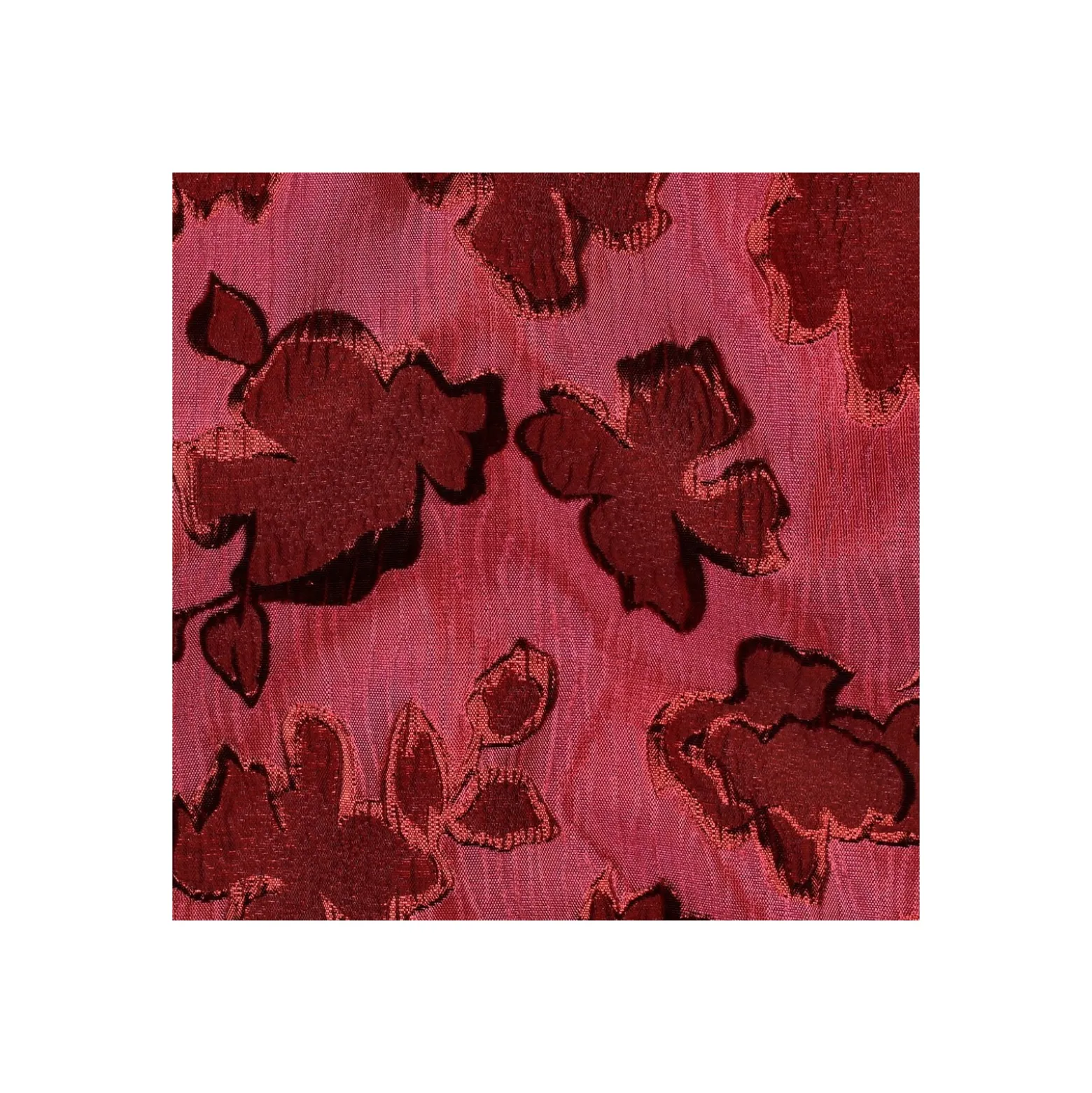 Tissu jacquard Céleste - rouge