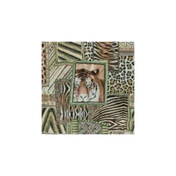 Tissu Jacquard lurex Safari - beige x 50cm
