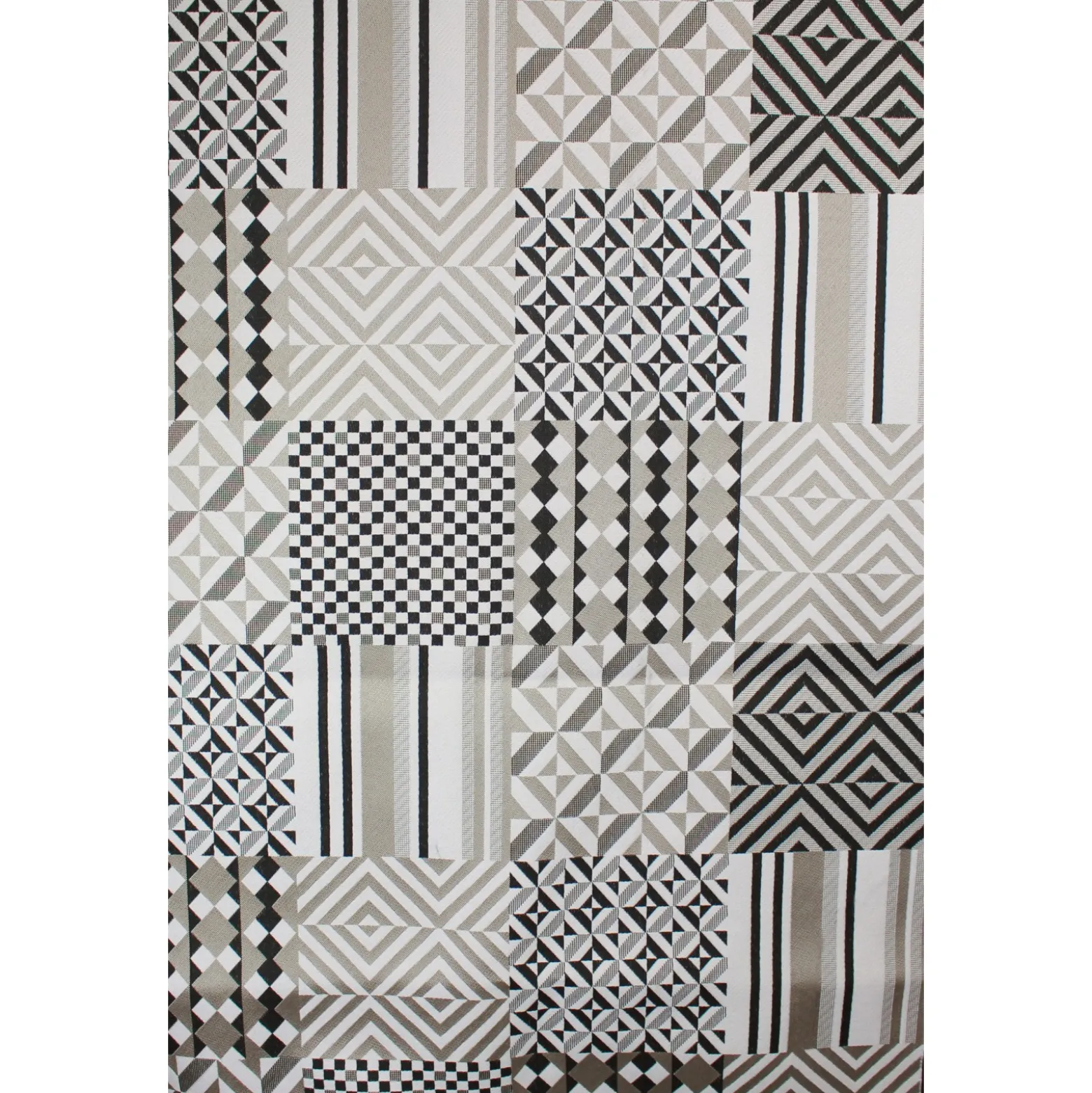 Tissu Jacquard Scénario patch géométrique