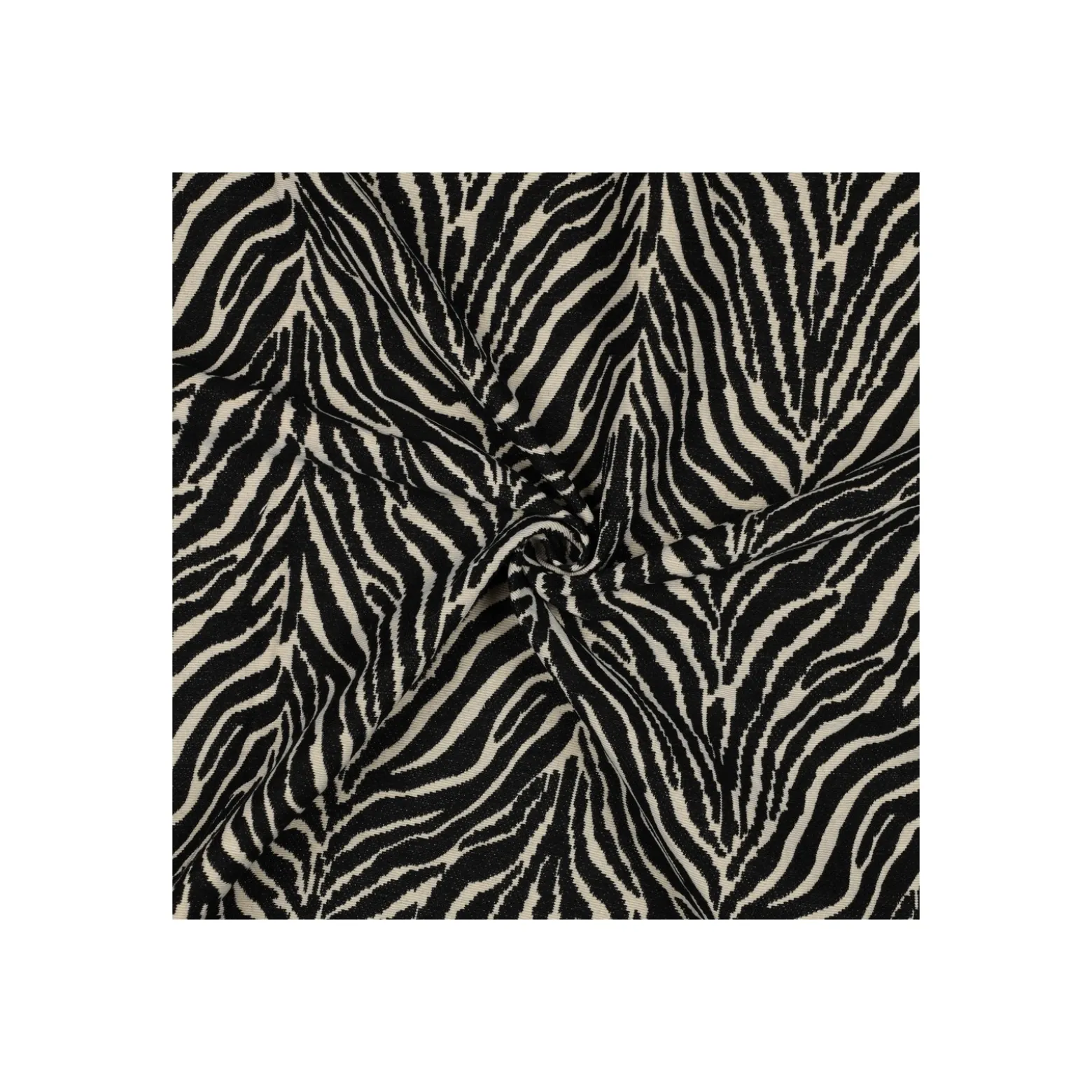Tissu jacquard Zèbre - noir