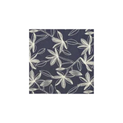 Tissu jean fluide brodé Navi - écru