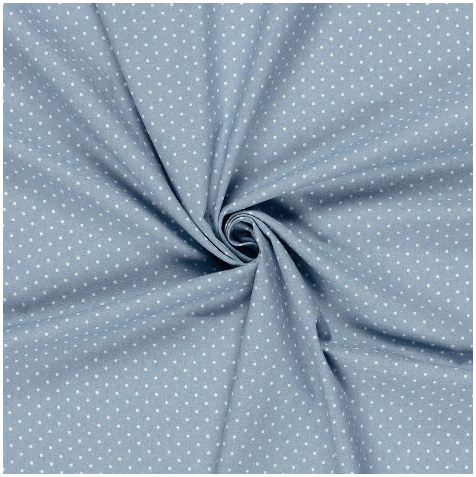 Tissu jean fluide à pois