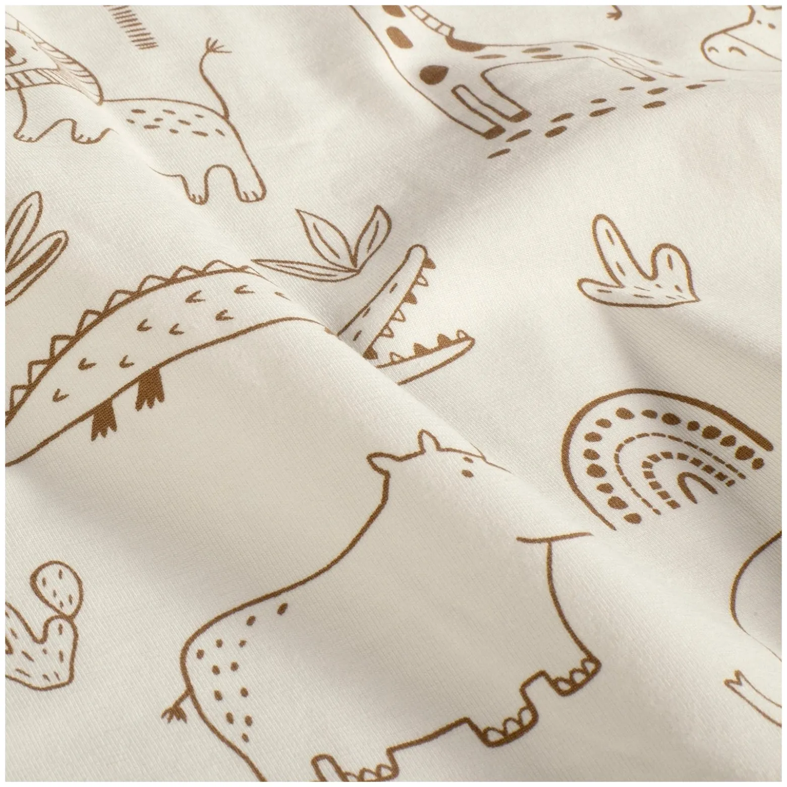 Tissu jersey Baby safari - écru