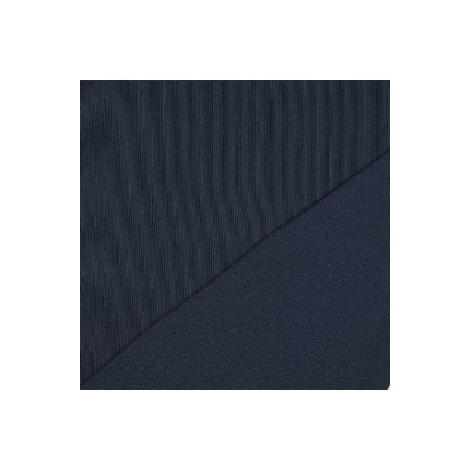 Tissu jersey côtelé - bleu marine