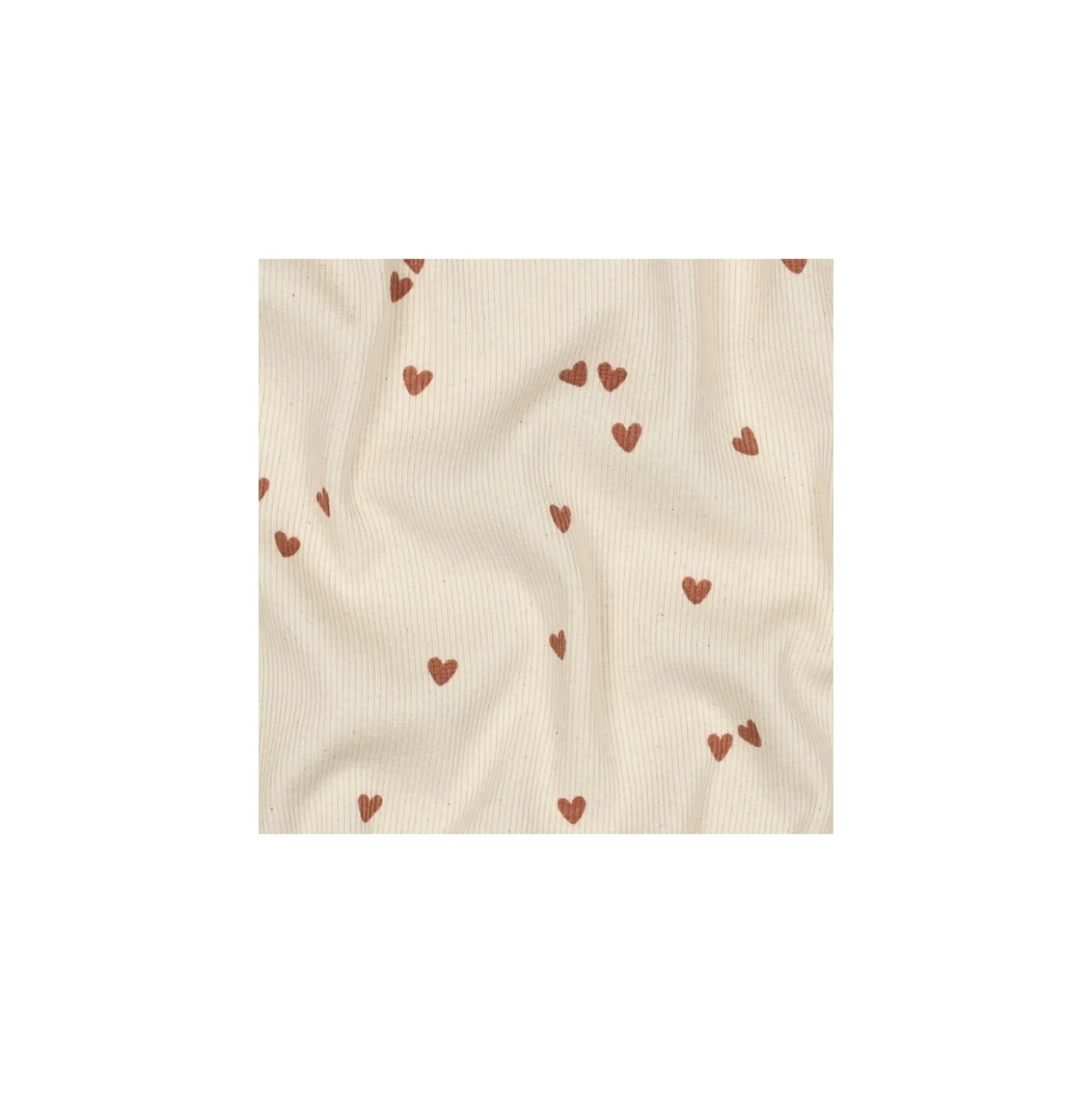 Tissu jersey côtelé Mini cœur