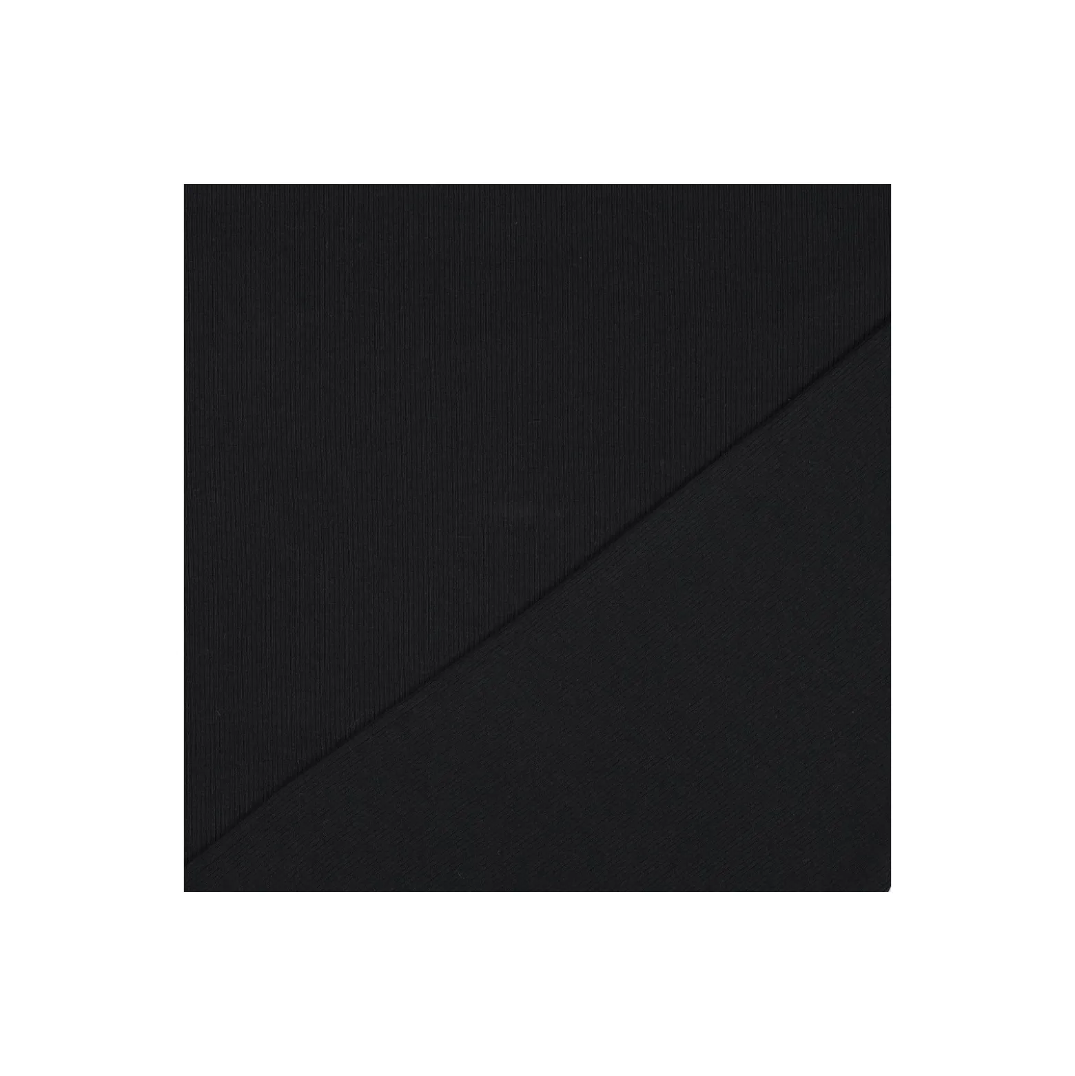 Tissu jersey côtelé - noir